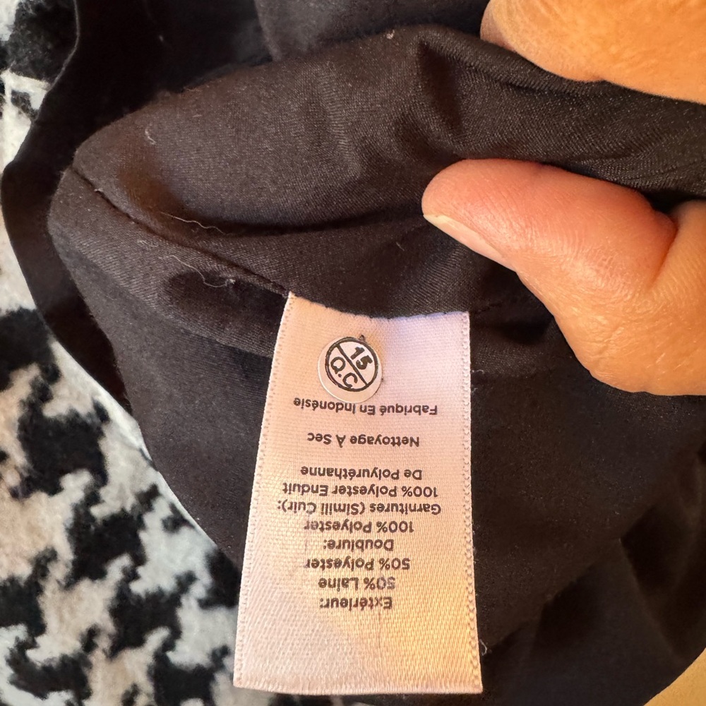 Talbots Classic Black and White Houndstooth Skirt - Picture 6 of 7
